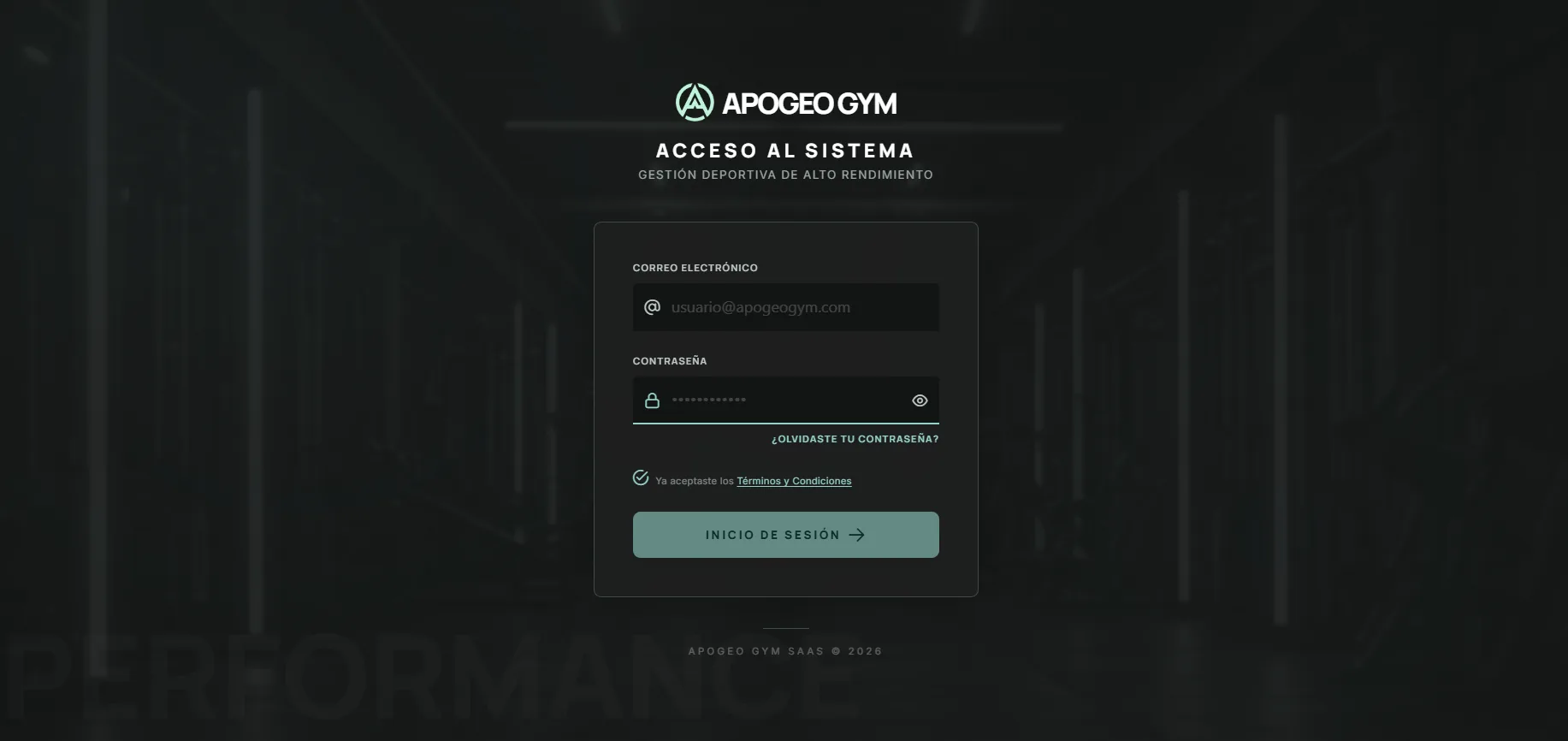 Apogeo Gym - Sistema de Gestión de Gimnasios