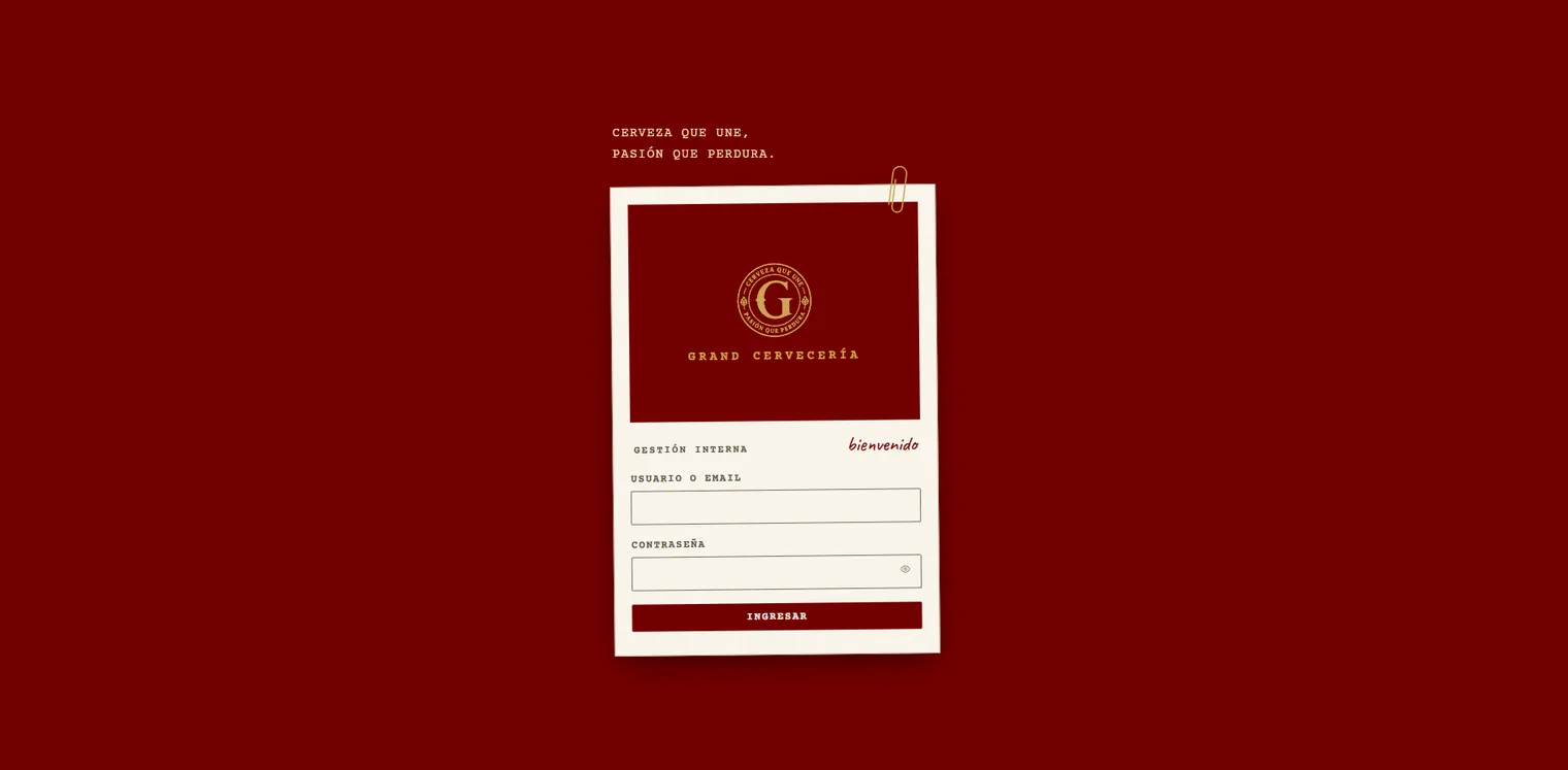 Grand Cervecería - Sistema de gestión integral para cervecería